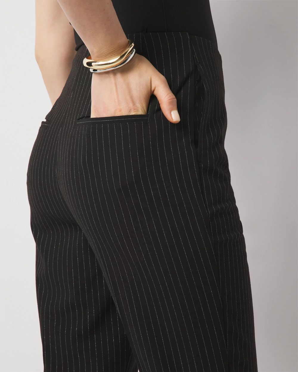 Pinstripe Straight Ankle Pant | White House Black Market